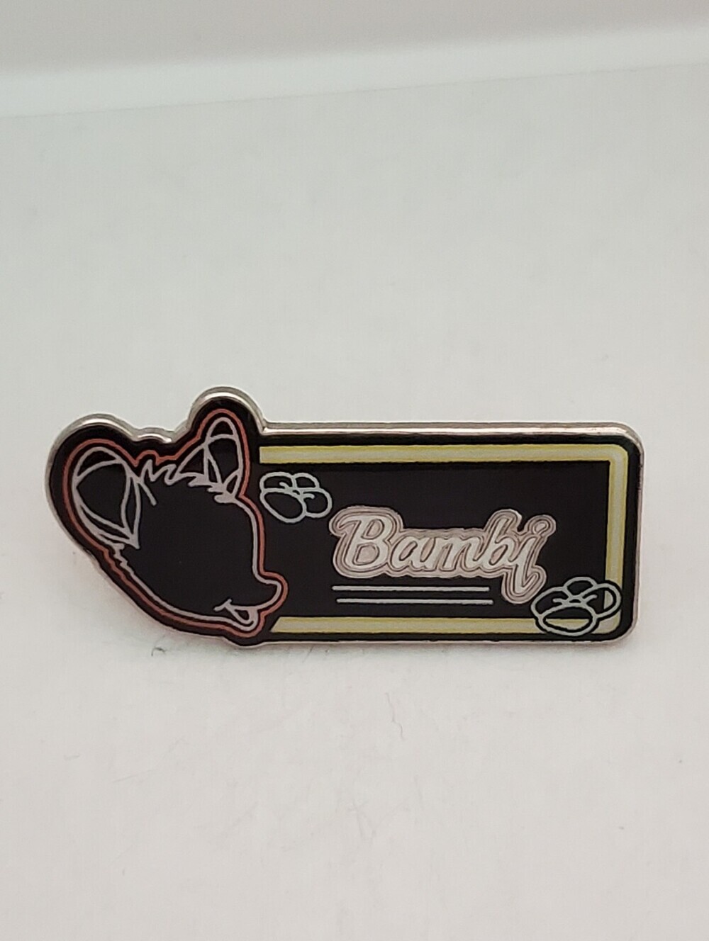 Disney Pin Trading HKDL Bambi Name Plate Neon Signs Series Collection Pin